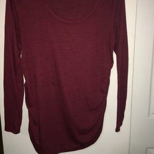 Liz Lange Maternity long sleeved maroon shirt